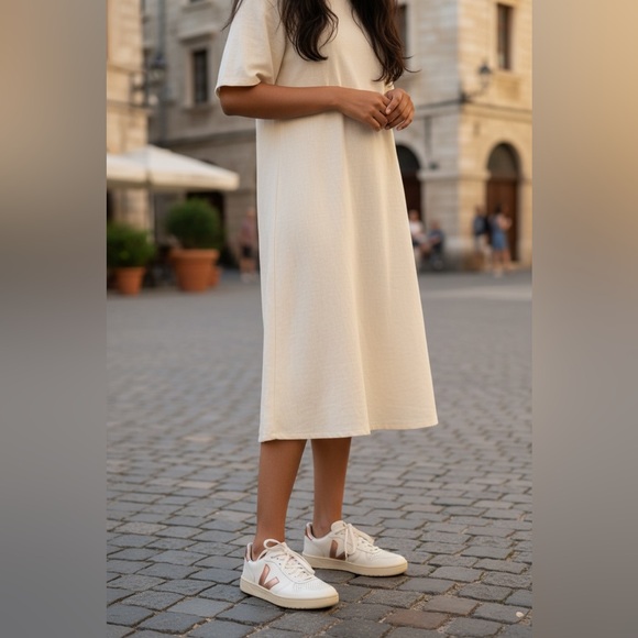 Veja Women V-10 Rose Gold Metallic Sneakers Size 6 - Picture 2 of 9